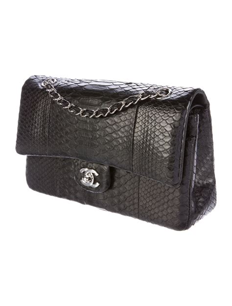 chanel python double flap bag|chanel cambon tote.